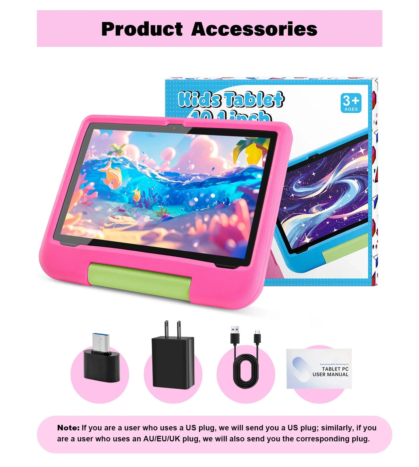 ANRY 10.1 Inch Tablets Android 15 8GB(4+4 Expand) RAM 64GB ROM HD Display IPS Dual Camera 5G WIFI 6 Tablet PC Children's Gift