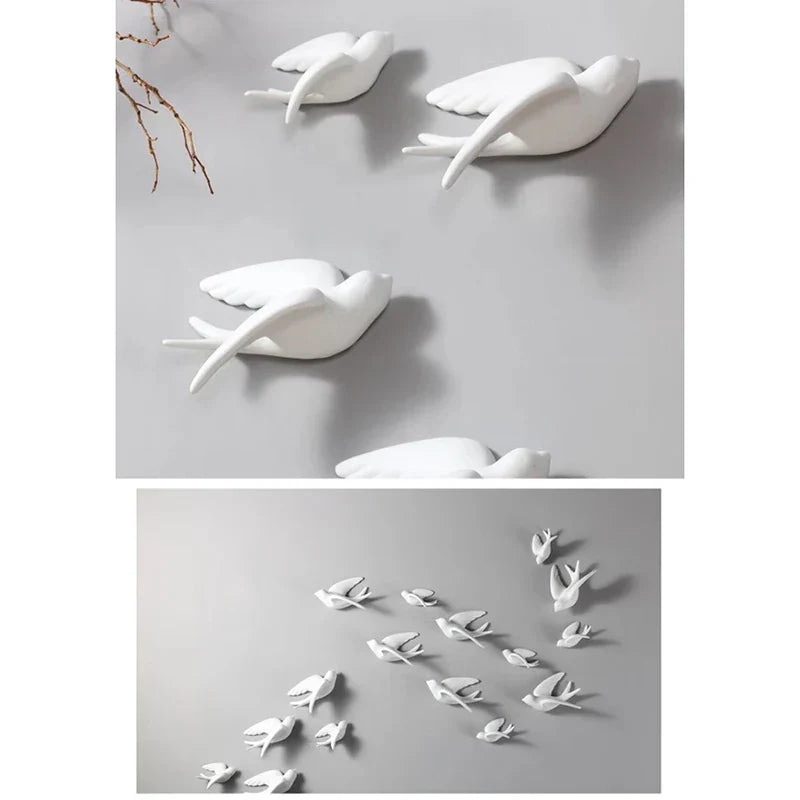 Small Animal Statues Sculptures Modern Cute Birds Home Decor Ornaments for Office Desktop Shelf