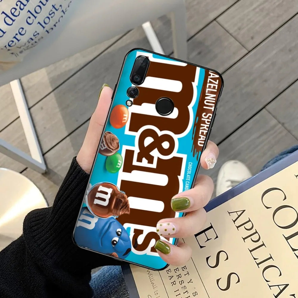 M&Ms Chocolate-Themed Phone Case – Soft Black TPU Full Coverage Shell for Huawei Y Series (Y9, Y6, Y7, Prime, Enjoy & More) - Premium cell phone case from Lizard Vigilante - Just $19.88! Shop now at Lizard Vigilante