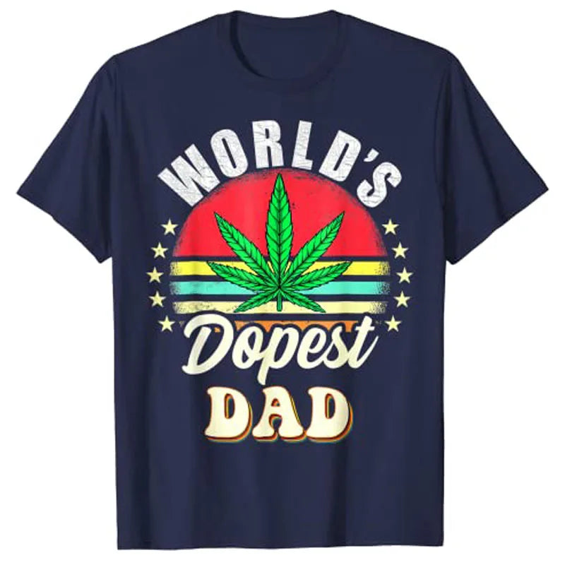 Vintage Worlds Dopest Dad Weed Cannabis Father Day T-Shirt Graphic Tee Tops Smoking Lover Apparel Gifts - Premium T-Shirt from dsers - Just $23.88! Shop now at Lizard Vigilante