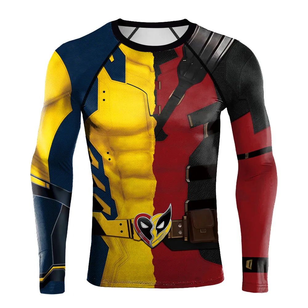 Deadpool Wolverine Cosplay Superhero Printed Vest Comic Compression Workout Bodybuilding Tank Tops - Premium shirt from Lizard Vigilante - Just $23.99! Shop now at Lizard Vigilante