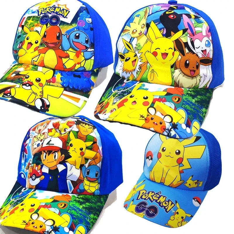 Pokemon Pikachu Baseball Cap Y2k Beach Anime Character Funny Hat Outdoor Sports Sunhat Kawaii Kids Toys Birthday Gift - Premium hat from Lizard Vigilante - Just $19.99! Shop now at Lizard Vigilante