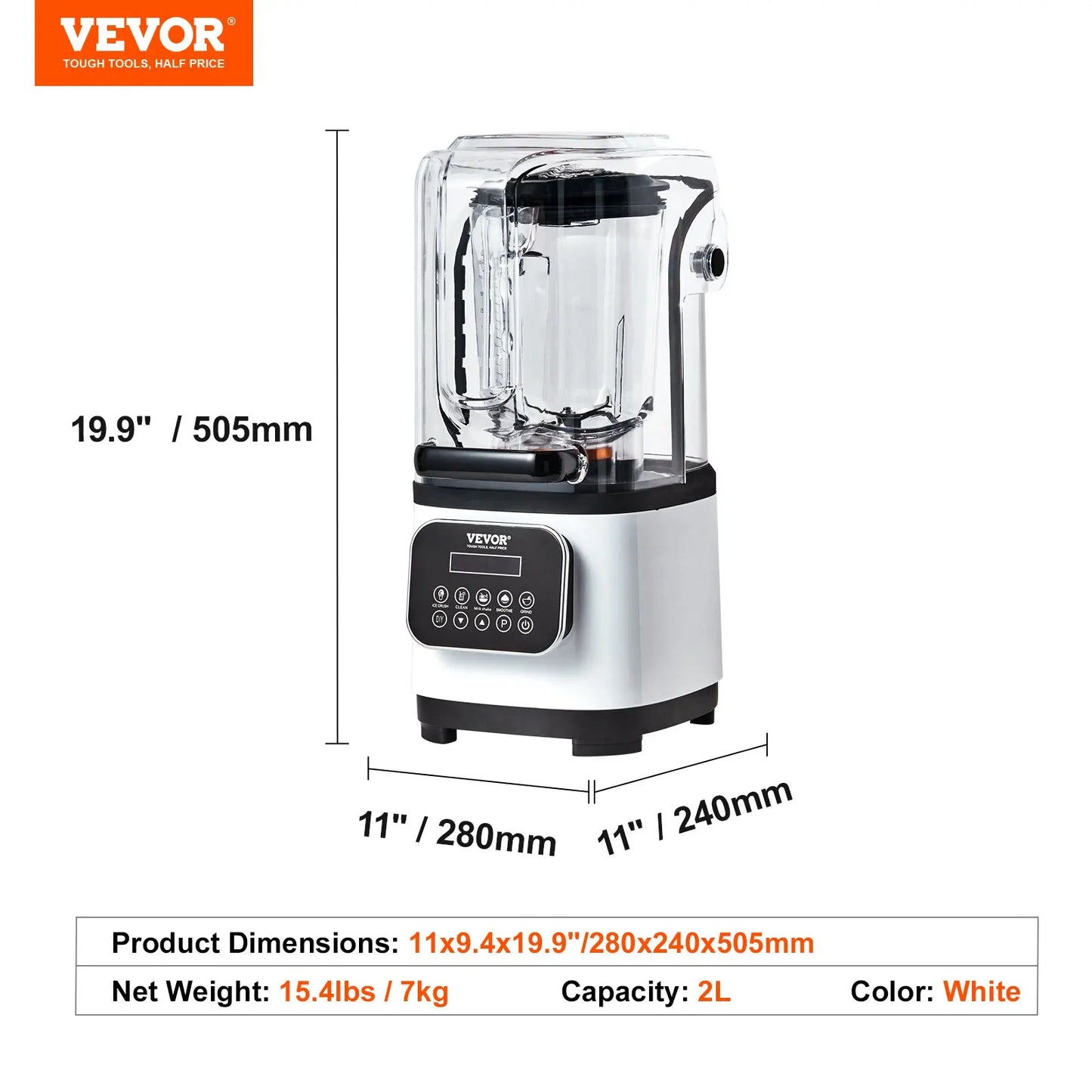 VEVOR Commercial-Grade 9-Speed Blender | Stainless Steel 2200W for Smoothies, Shakes, Purées & Ice Crushing - Premium blender from Lizard Vigilante - Just $199.88! Shop now at Lizard Vigilante