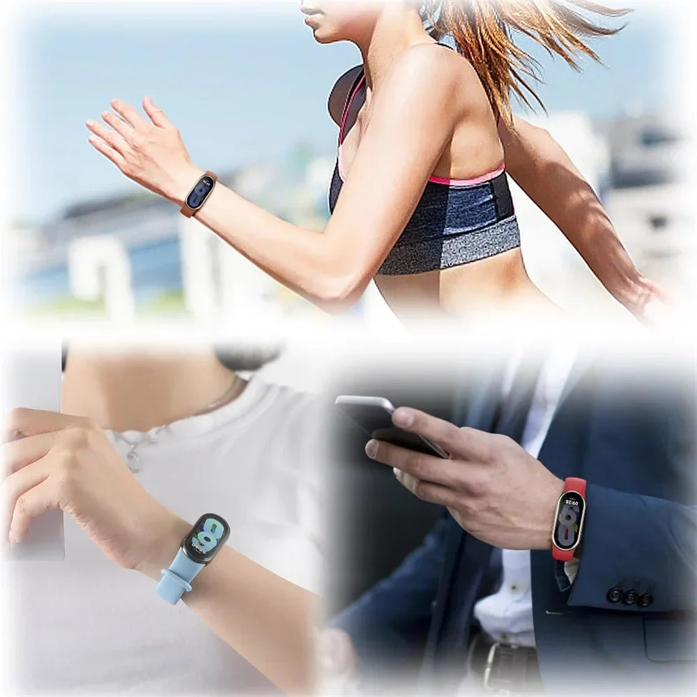 Sport Watchbands For Xiaomi Mi band 8-9 NFC Replacement miband9/8 silicone Bracelet waterproof Strap smart mi band 9 Accessories