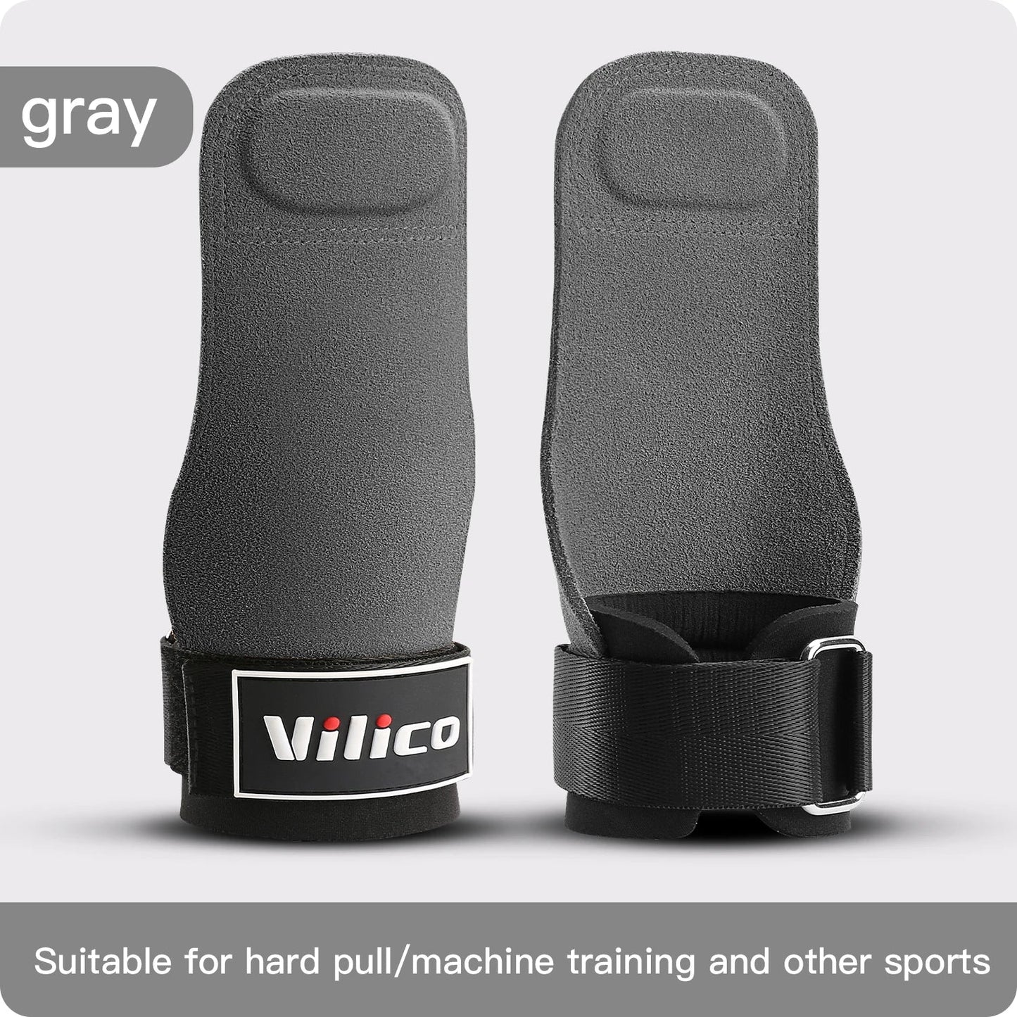 Gym Grips For Men Women Cowhide Palm Guards Weightlifting Fitness Workout Gloves Grips with Wrist Wraps Training Equipment