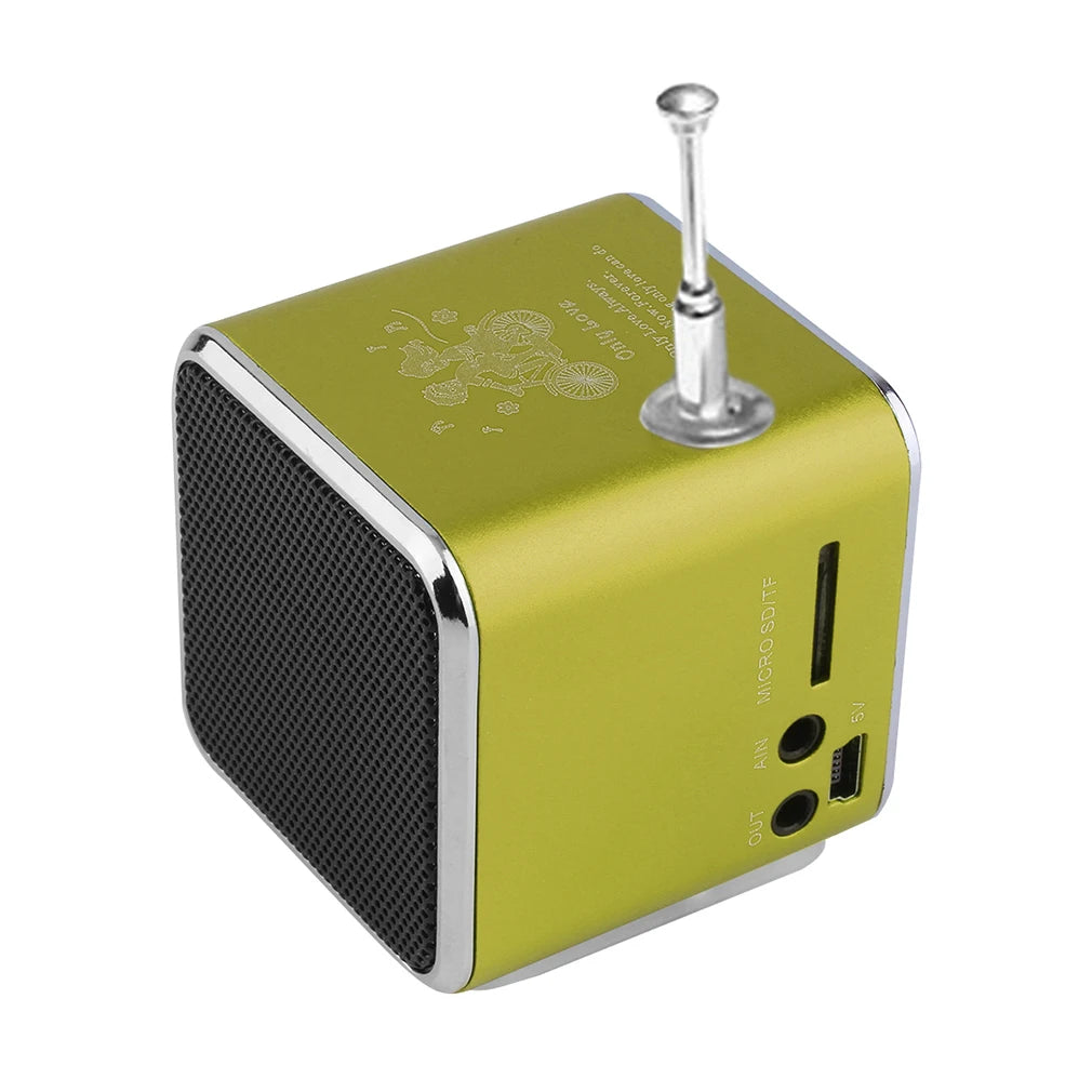 2024 Portable Aluminum Alloy Mini Stereo Speaker – USB, Super Bass, MP3/FM Radio Receiver - Premium speaker from Lizard Vigilante - Just $16.99! Shop now at Lizard Vigilante