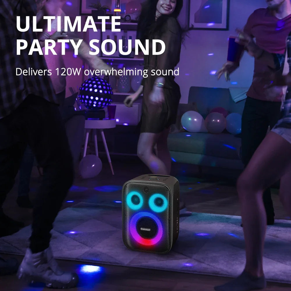 Tronsmart Halo 200 Speaker with Built-in Microphone,120W Output, 3 Way Sound System, Support Guitar Input, APP Control,for Party - Premium  from Lizard Vigilante - Just $399.99! Shop now at Lizard Vigilante