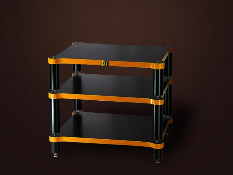 🎶 CHANGELIN Iron Reverb HiFi Audio Rack — Heavy-Duty CD Player, DAC & Amplifier Cabinet with Shock-Absorbing Spikes for Pure Sonic Power