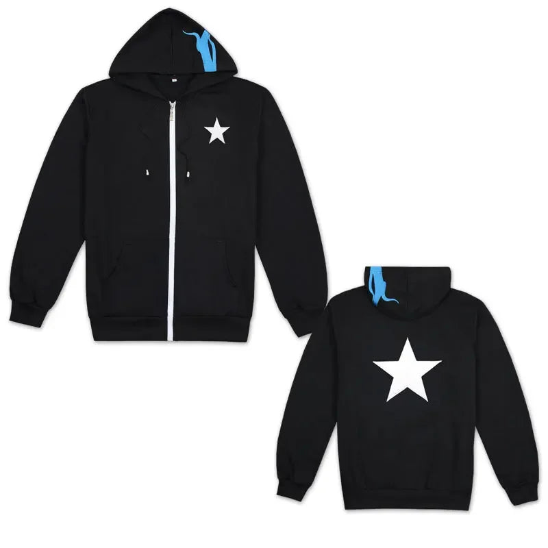 Anime Black Rock Shooter (BRS) Cosplay Hoodie – Unisex Zipper Sweatshirt - Premium hoodies from Lizard Vigilante - Just $19.99! Shop now at Lizard Vigilante