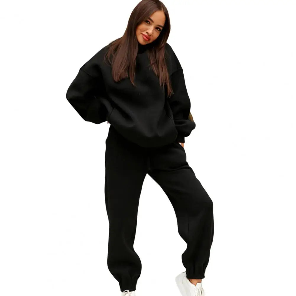 Women's Two-Piece Tracksuit Set – Hooded Sweatshirt & Sweatpants for Spring and Autumn - Premium hoodie set from Lizard Vigilante - Just $28.88! Shop now at Lizard Vigilante