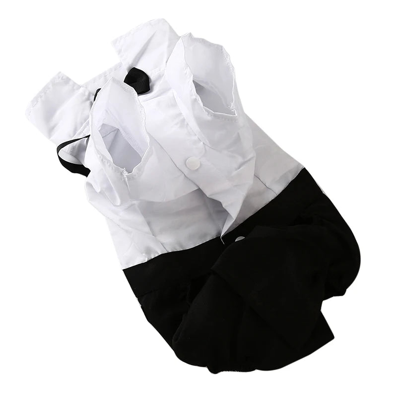 Dog Tuxedo Dog Suit Puppy Pet Tuxedo Wedding Party Costume Dog Prince Bow Tie Shirt Formal Dog Weeding Attire Dogs Cats Clothes - Premium  from Lizard Vigilante - Just $6.99! Shop now at Lizard Vigilante