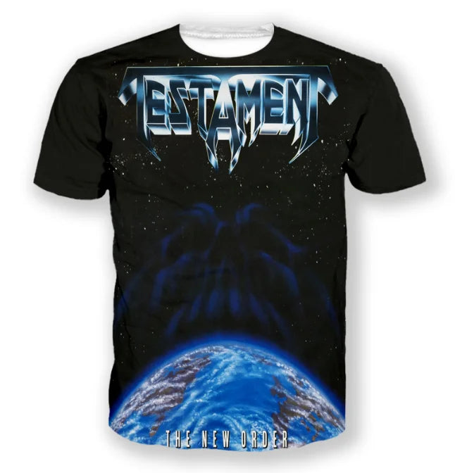 Thrash Metal 3D Printed Testament ROCK Casual T-shirts  Hip Hop T Shirts Harajuku Styles Tops Clothing for Men/Women - Premium T-Shirt from Lizard Vigilante - Just $28.99! Shop now at Lizard Vigilante