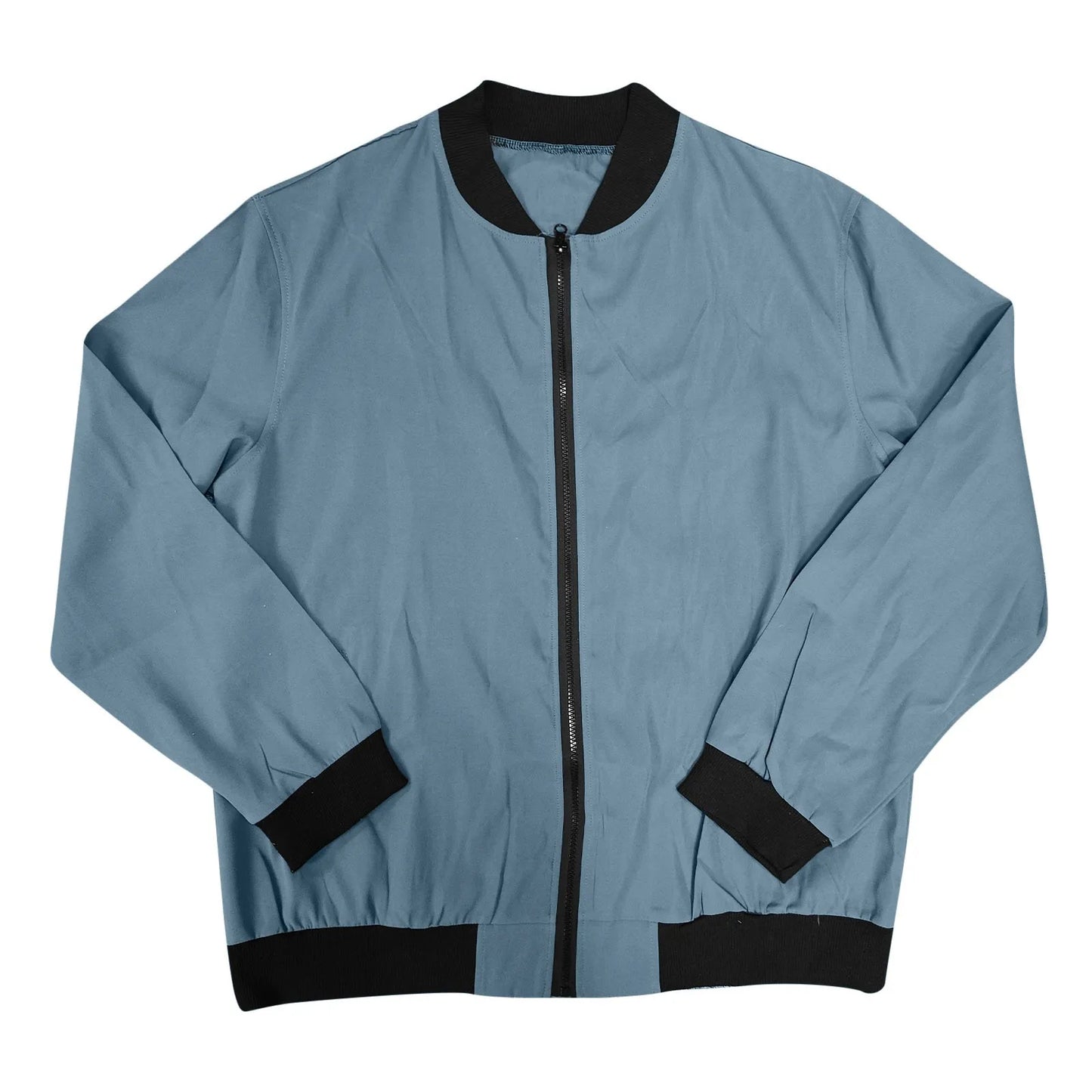 Women's Solid Color Bomber Jacket - Casual Long Sleeve Coat - Premium jackets from Lizard Vigilante - Just $29.99! Shop now at Lizard Vigilante