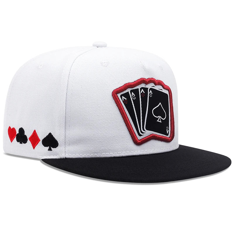 Lizard Vigilante Snapback Cap with Embroidered Ace of Spades Playing Card Design - Unisex Adjustable Sun Hat - Premium hat from Lizard Vigilante - Just $19.99! Shop now at Lizard Vigilante