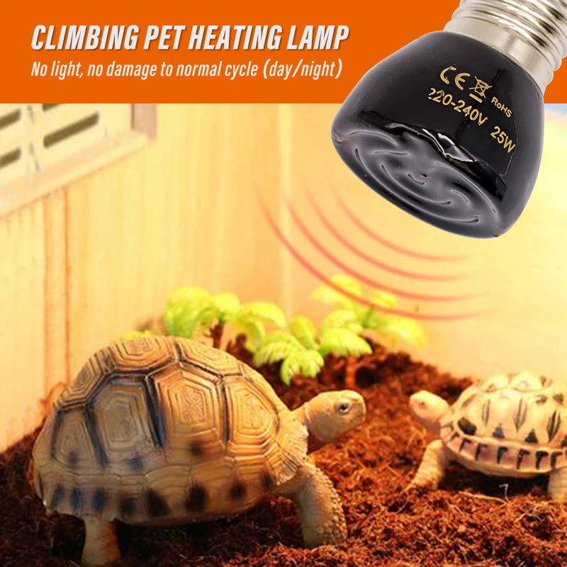 220V Far Infrared Heating Lamp Black Ceramic E27 Pet Warmer Bulb Brooder Chickens Tortoise Lizard Reptile Light - Premium reptile heating lamp from Lizard Vigilante - Just $13.99! Shop now at Lizard Vigilante