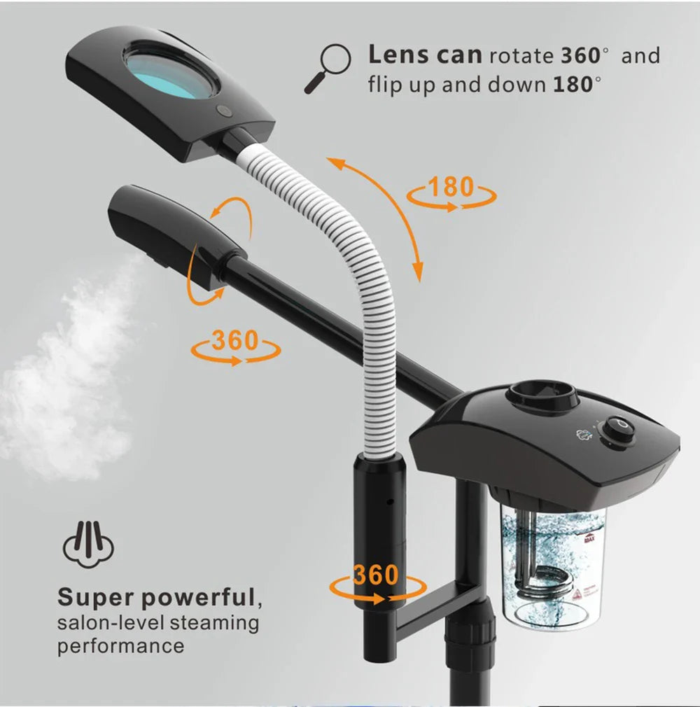 Skin Care Whitening Hot Facial Steamer Vaporizer Salon Home Spa SprayerWarm Mist Humidifier for Face Deep Cleaning