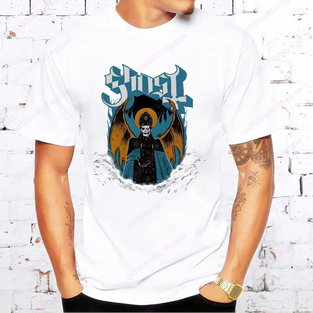 “ECHOES OF THE DAMNED” – GHOST Band Heavy Metal Tee for Men | Summer Fashion T-Shirt for the Loud, the Lost & the Legends - Premium t-shirts from dsers - Just $22.99! Shop now at Lizard Vigilante