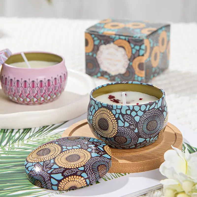 Osmanthus Gardenia Fragrance Candles with Petals Small Romantic Fragrance Candles for Girls' Birthday Gifts Home Aromatherapy