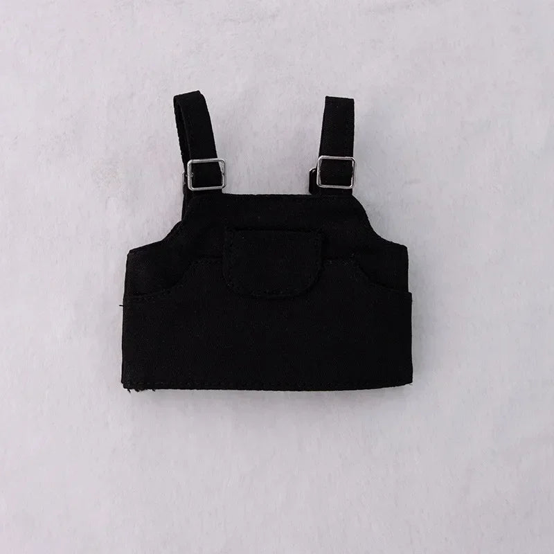 Labubu Doll Clothes Big Into Energy Clothing Replacement Summer Overalls with Straw Hat and Belt Set for Ropa Labubu