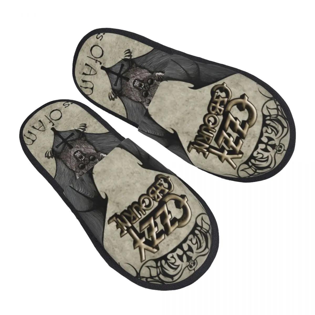 Custom Ozzy Osbourne British Rock Heavy Metal Singer Comfy Scuff With Memory Foam Slippers Women Spa House Shoes - Premium  from Lizard Vigilante - Just $17.99! Shop now at Lizard Vigilante