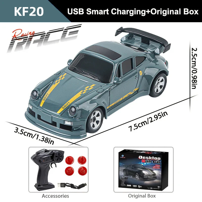 1/64 High-Speed Drift RC Car 4WD Mini Remote Control Racing Toy