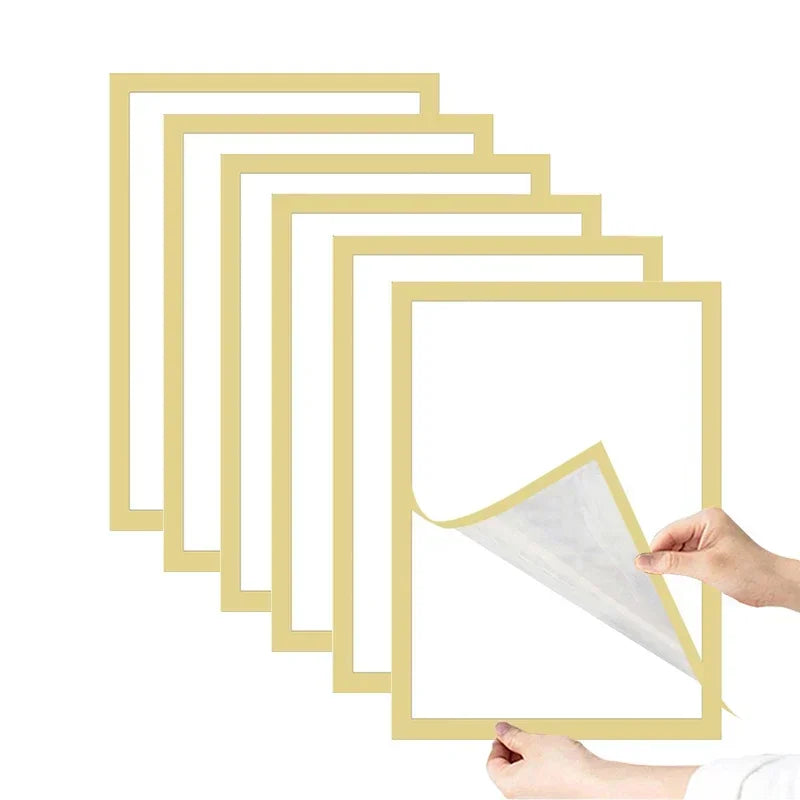 A4/A5/A6 Black Magnetic Photo Frame Publicity Column Advertising Column Self Adhesive Soft Poster Frame Certificate Folder