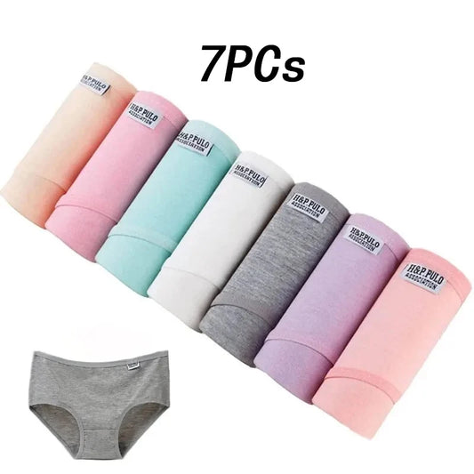 7-Pack Plus Size Women's Cotton Panties | Comfortable Solid Briefs for Everyday Intimates - Premium panties from Lizard Vigilante - Just $19.99! Shop now at Lizard Vigilante