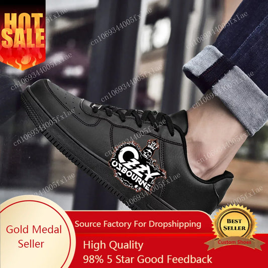 Channel Your Inner Ozzy: Lightweight Ozzy Osbourne af Basketball Sneakers - Premium Shoes from Lizard Vigilante - Just $39.99! Shop now at Lizard Vigilante
