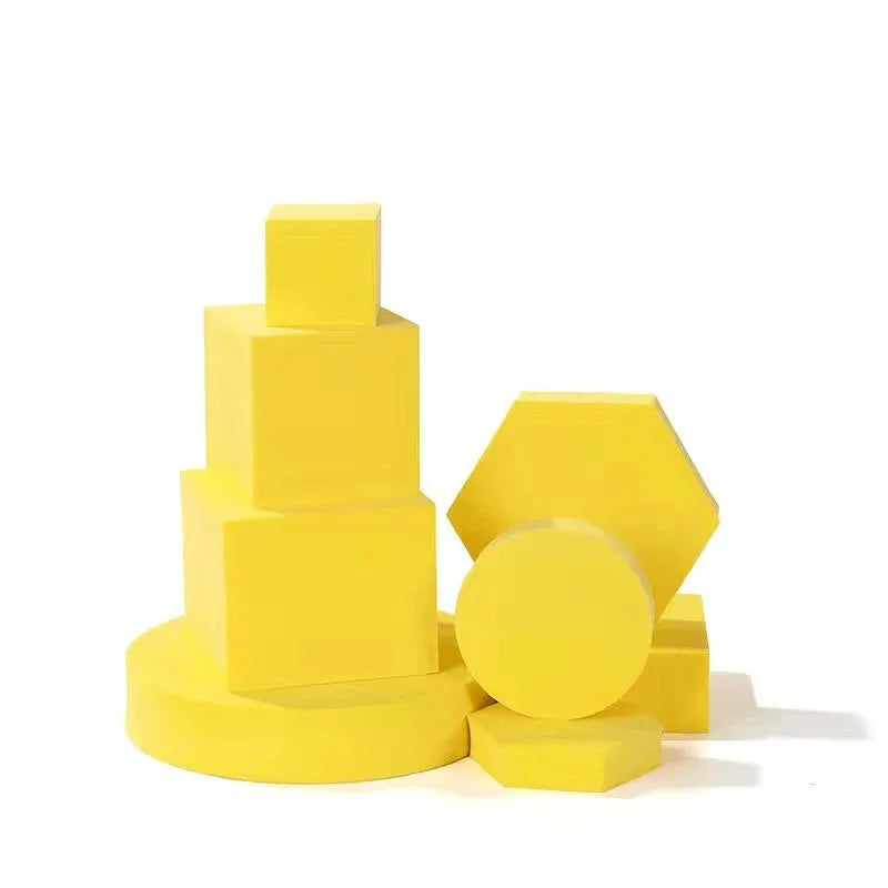 8pcs Hard Foam Shapes Makeup Tools Studio Shooting Props Geometric Cube Cosmetics For Lipstick Craft Photography Props