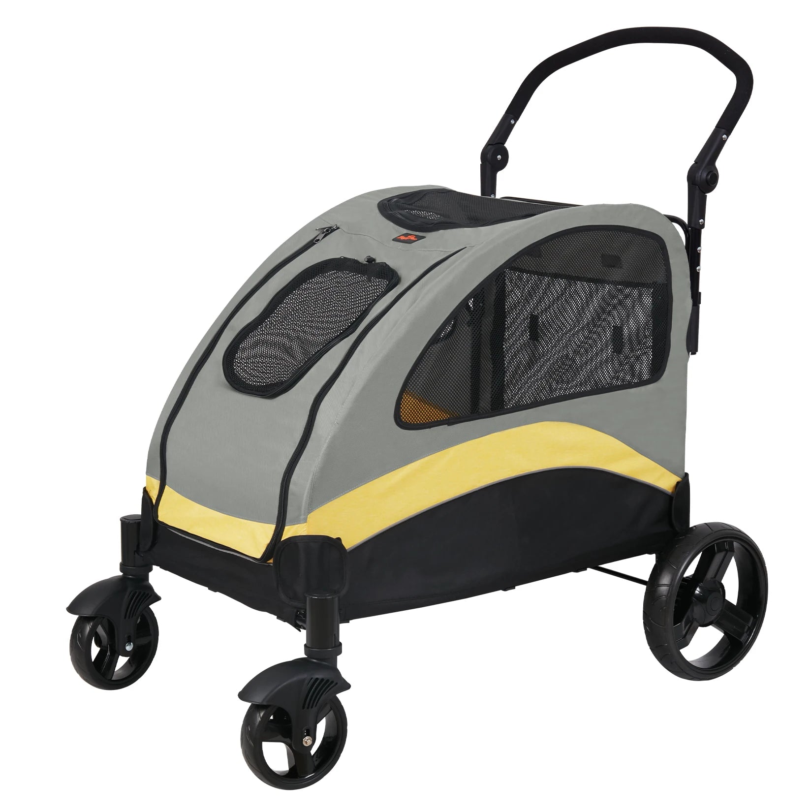 Large Dog Stroller 4 Wheel Pet Trolley Carrier Foldable for 2 Dogs up to 121 lbs - Premium  from Lizard Vigilante - Just $203.99! Shop now at Lizard Vigilante