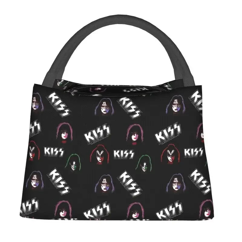 Kiss Heavy Metal Insulated Lunch Bag – Reusable Cooler Thermal Lunch Box for Women - Premium bag from Lizard Vigilante - Just $33.88! Shop now at Lizard Vigilante