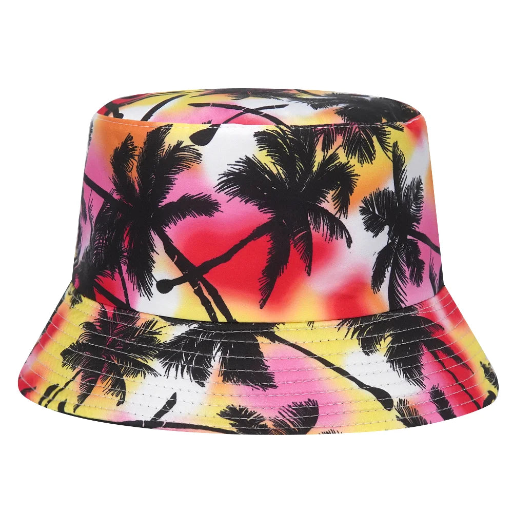 Summer Sun Protection Bucket Hat for Men Women Panama Cap Print Hip Hop Gorros Fishing Fisherman Hat Double Side Wear Fashion - Premium T-Shirts from Lizard Vigilante - Just $7.99! Shop now at Lizard Vigilante