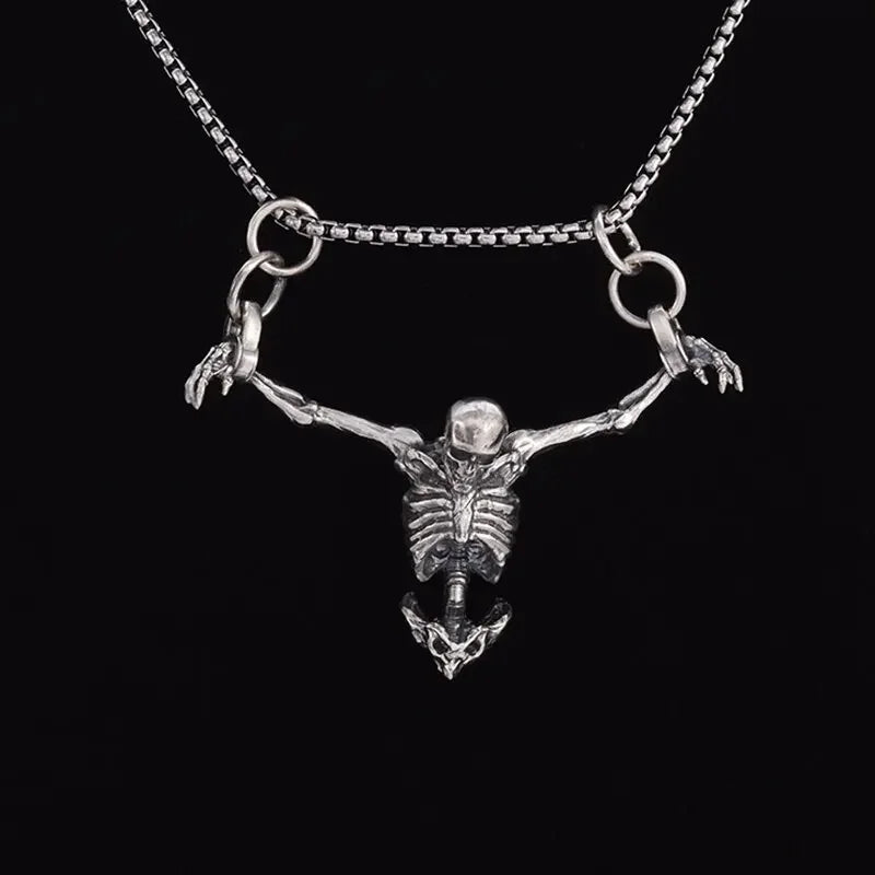 Goth Cross Skull Pendant Necklace for Men Fashion Party Trend Vintage Punk Gothic Jewelry Halloween Gifts - Premium pendant from Lizard Vigilante - Just $19.99! Shop now at Lizard Vigilante