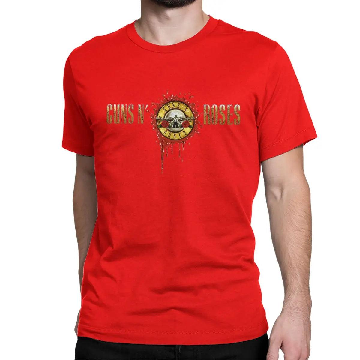 Guns N Rose Heavy Metal T-Shirt Men Women's Round Collar Pure Cotton T Shirts Steampunk Music Tee Shirt Classic Tops - Premium T-Shirt from Lizard Vigilante - Just $23.99! Shop now at Lizard Vigilante