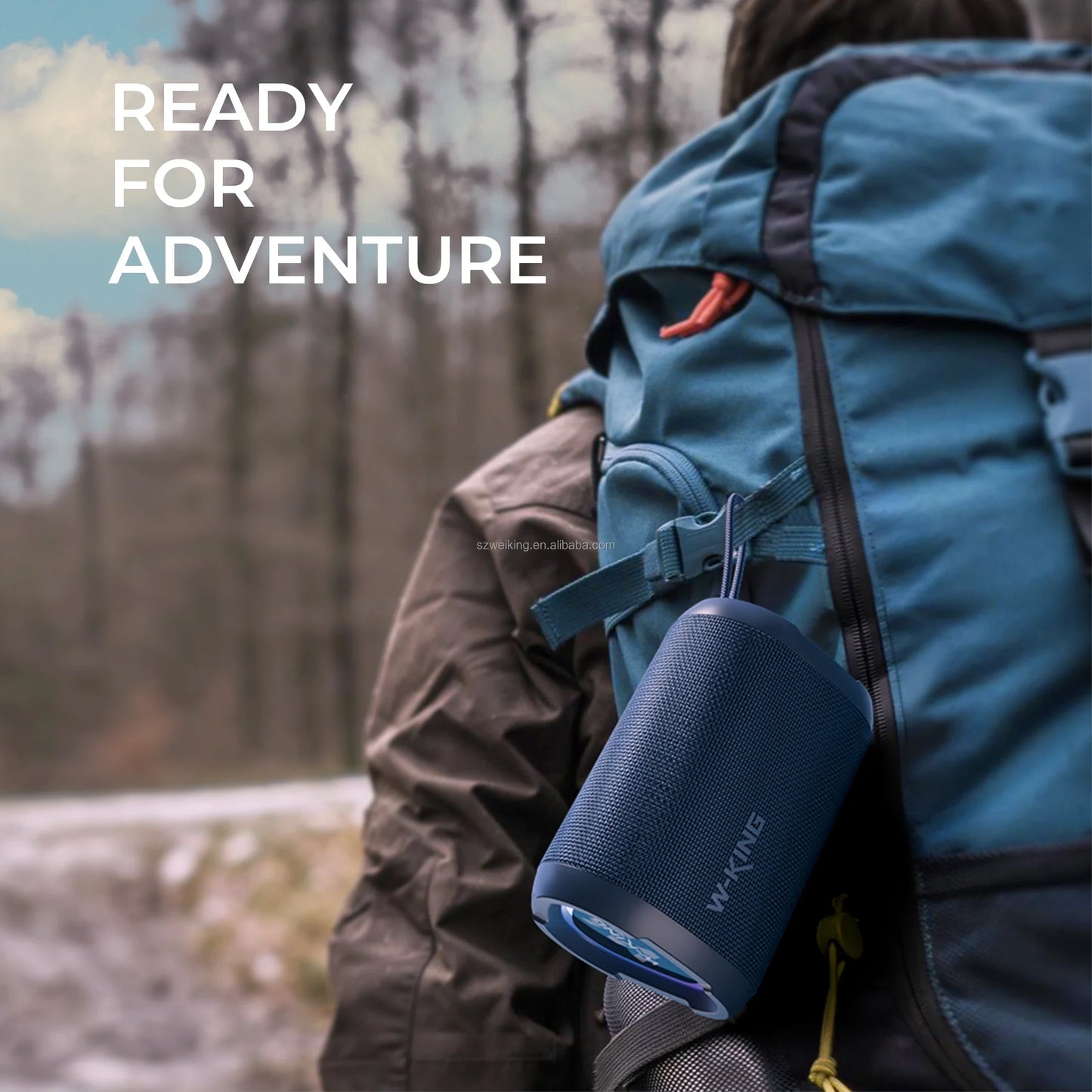 Bluetooth Speaker with LED Display Heavy Bass and 15W Power Waterproof IPX7 for Outdoor Parties