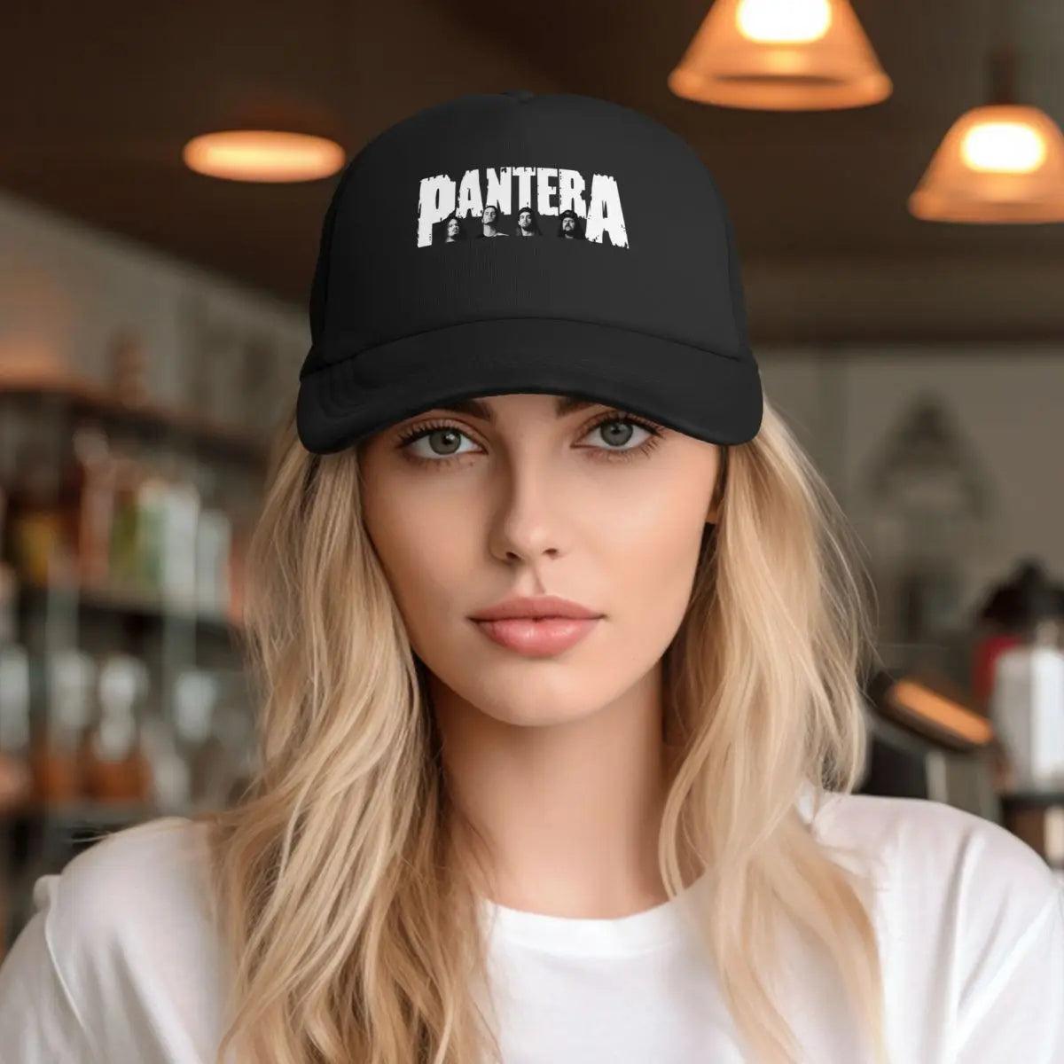 Pantera Trucker Cap – Heavy Metal Fashion Mesh Snapback Baseball Hat | Adjustable Rock & Roll Dad Hat, Sun Cap, Golf Cap - Premium t-shirt from Lizard Vigilante - Just $23.99! Shop now at Lizard Vigilante