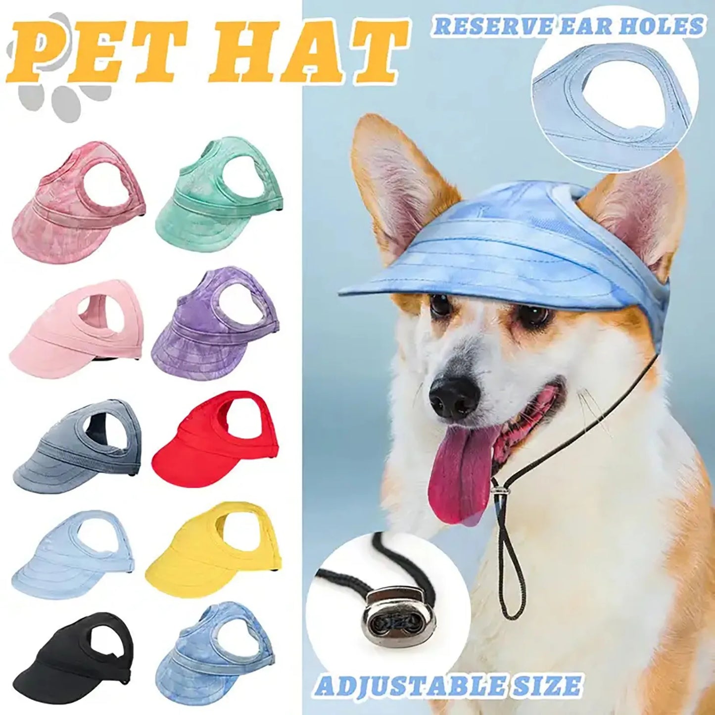 Pet Dog Caps Small Puppy Pets Summer Solid Oxford Cap Dog Baseball Visor Hat Outdoor Accessories Sunscreen Bonnet Cap Chihuahua - Premium  from Lizard Vigilante - Just $6.99! Shop now at Lizard Vigilante