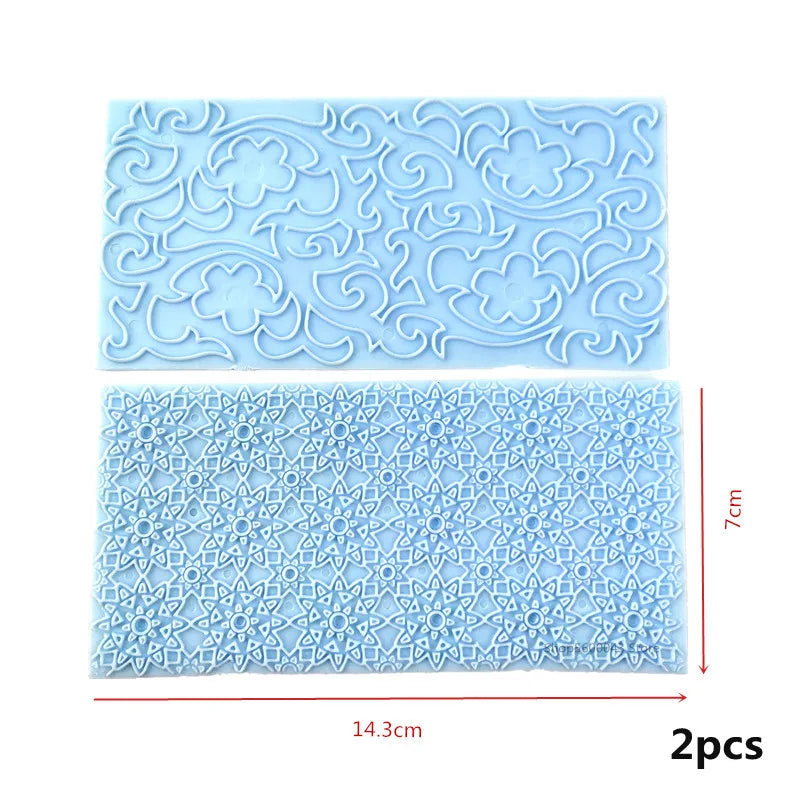 Pottery Texture Tool 2 PCS/SET Sculpture Model DIY Bark/Pebble/Wall/Floral Clay Printing Stencil Ceramic Relief Clay Stamp Tool