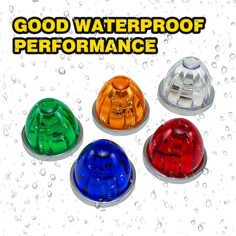 Neon Freight Fury: Watermelon Wheel Beacons — Dual 12V/24V LED Side Marker, Turn, Brake & Under-Glow