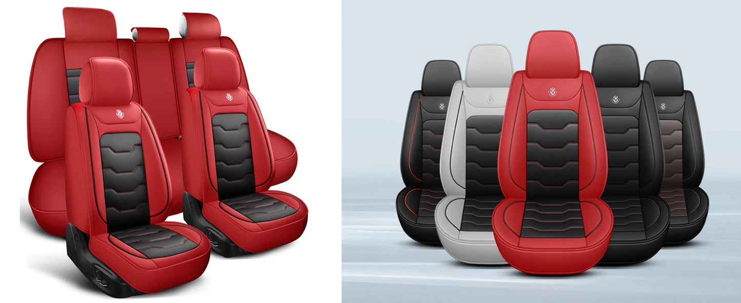 HellRide Universal 5-Seater Leather Seat Armor — Airbag Safe, All-Season Fit, Diamond-Stitched Comfort for Cars, SUVs & Pickups