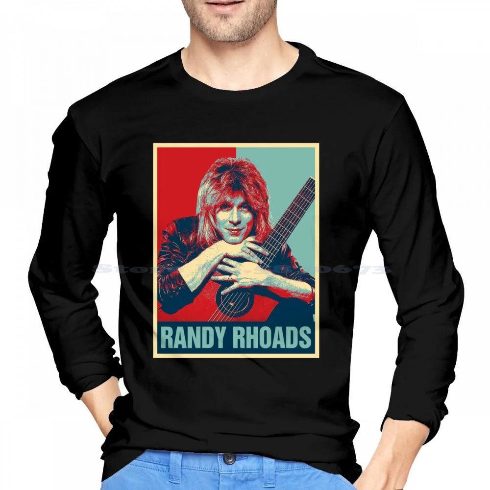 Randy Rhoads Hoodie T Shirt 100% Cotton Tee Retro Hope Style Heavy Metal Quiet Riot Ozzy Osbourne Guitarist - Premium  from Lizard Vigilante - Just $16.99! Shop now at Lizard Vigilante