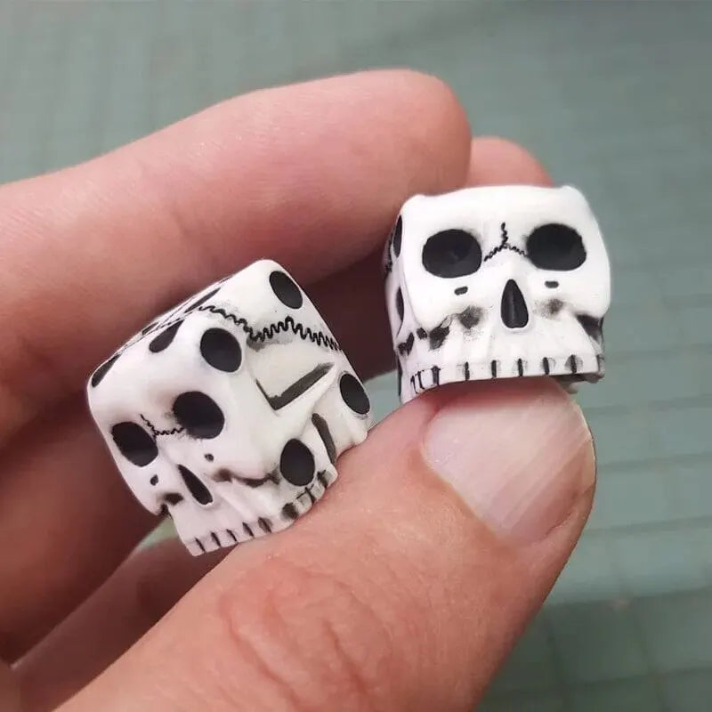 4Pcs Skull Dice 6-Sided Bone Unique Gift Gamer Great For Role Playing Board Game For Halloween - Premium dice from Lizard Vigilante - Just $16.88! Shop now at Lizard Vigilante