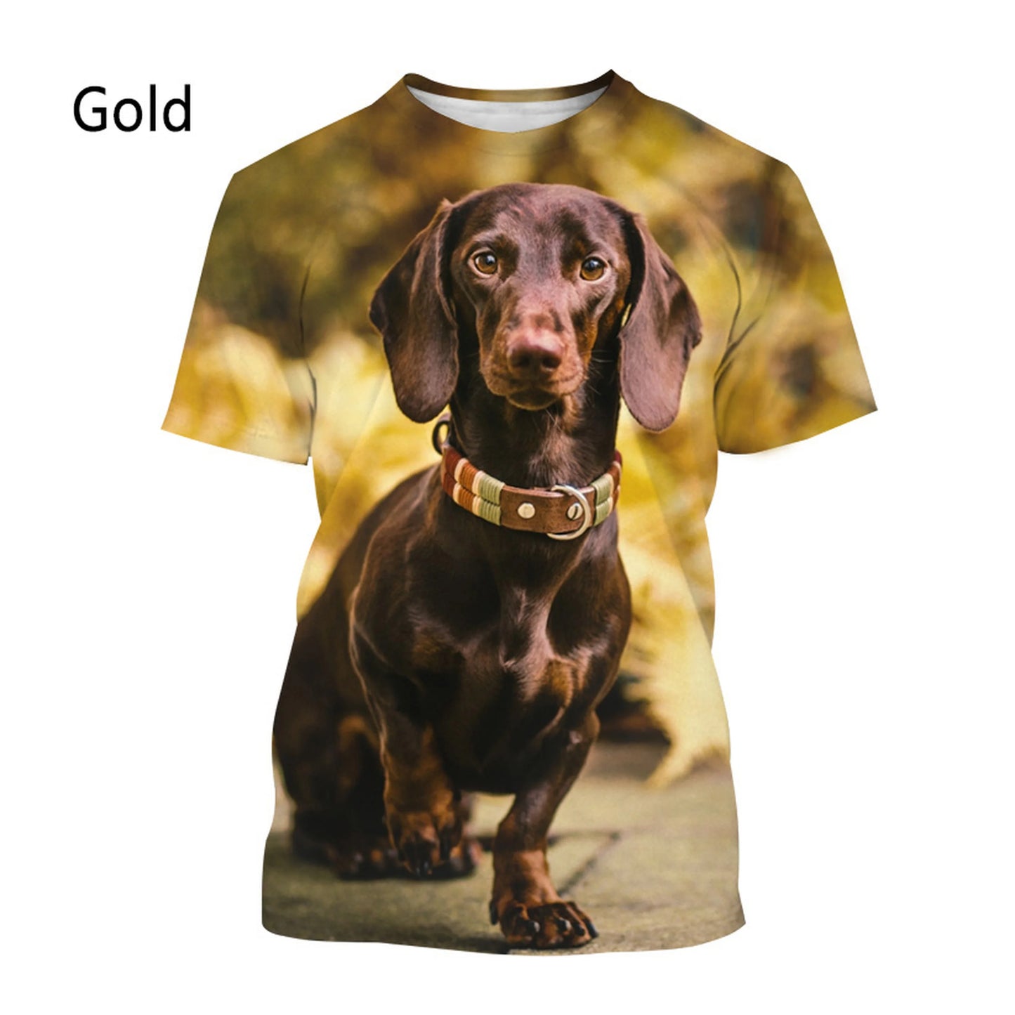 New Fashion Dachshund 3D Printed T-shirt Men's and Women's Casual Short-sleeved T-shirt - Premium  from Lizard Vigilante - Just $4.99! Shop now at Lizard Vigilante