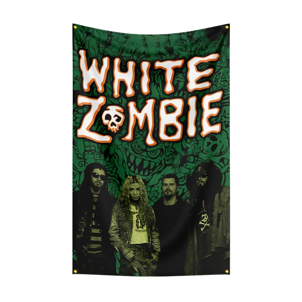 3x5 Ft Heavy Metal Rock Band WHITE Zombies Flag – Polyester Digital Printing Banner for Bedroom Wall Art & Outdoor Tapestry Decoration - Premium banner from Lizard Vigilante - Just $17.99! Shop now at Lizard Vigilante