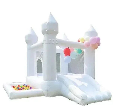 Mini White Wedding Inflatable Bounce Castle – Perfect for Kids Indoor & Outdoor Play - Premium bounce house from Lizard Vigilante - Just $2991.08! Shop now at Lizard Vigilante