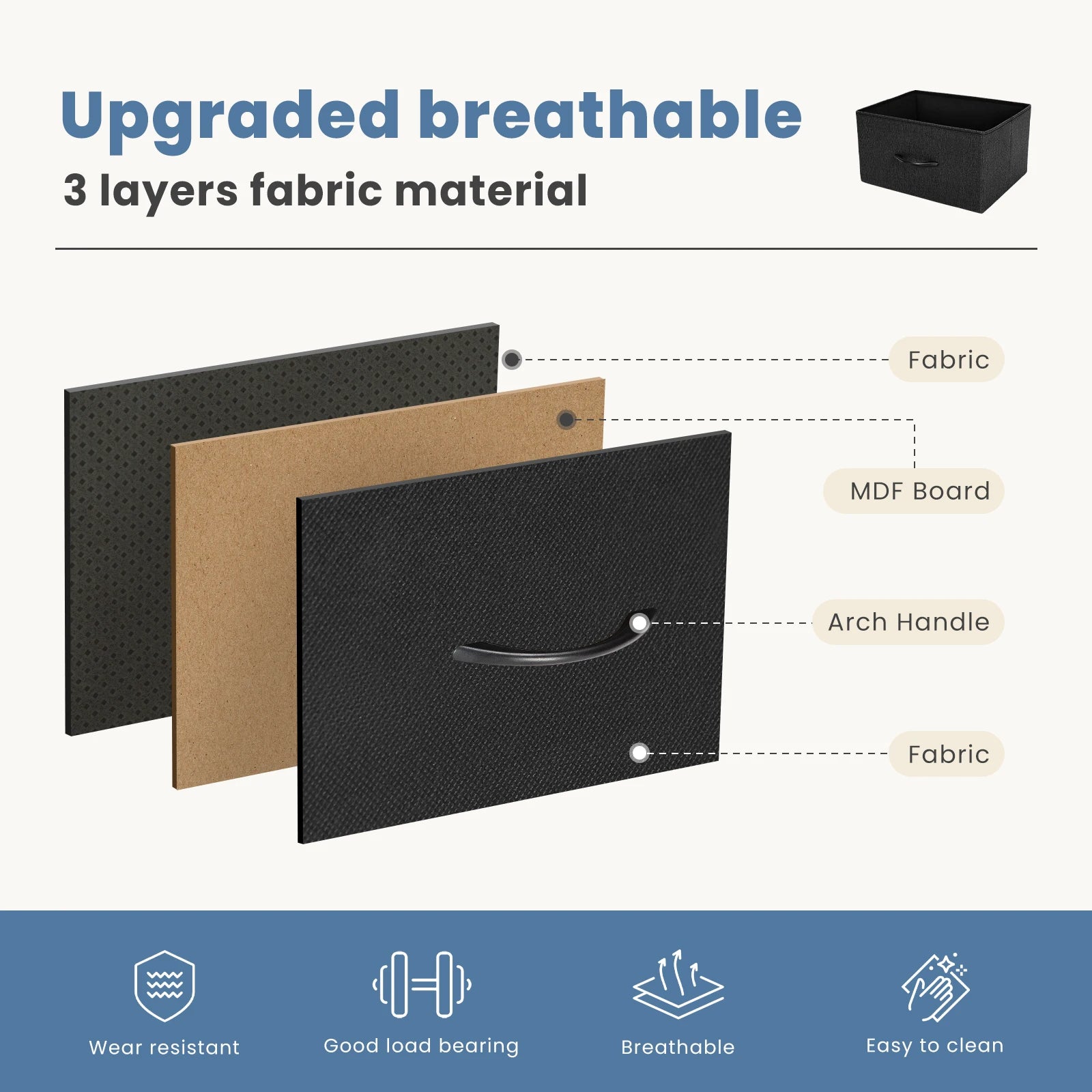 JHK Desser For Bedroom With 7 Fabric Drawers Organizer Storage Closet Chest Clothes For Living Room Display Cabinet Of Furniture - Premium  from Lizard Vigilante - Just $69.99! Shop now at Lizard Vigilante