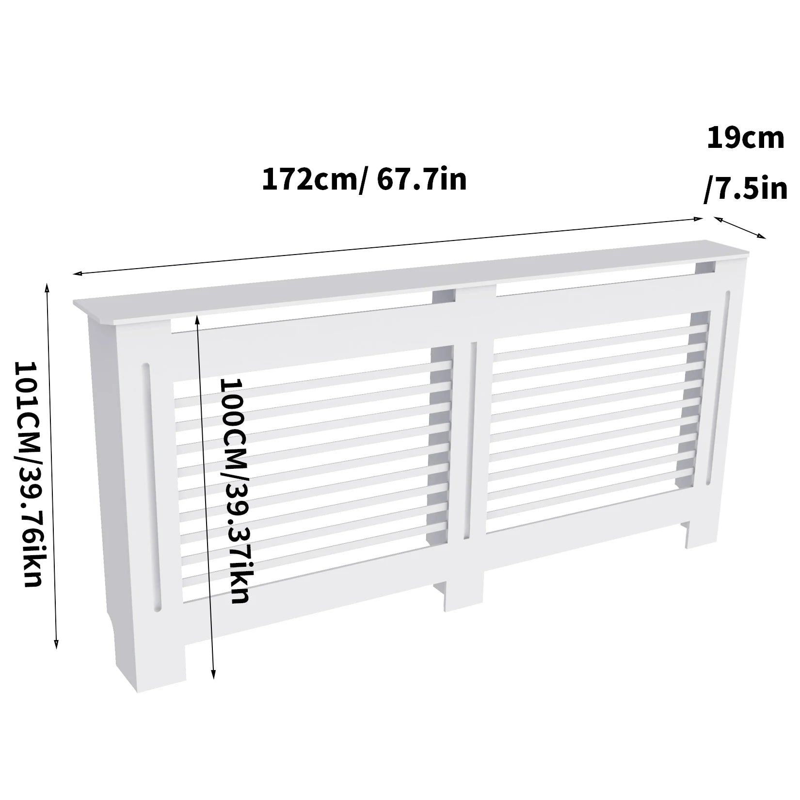 Super Tall 100CM Radiator Cover Strong Grill Shelf Cabinet MDF Cupboard Modern Vertical/Horizontal Style - Premium Radiator cover from Lizard Vigilante - Just $110.99! Shop now at Lizard Vigilante