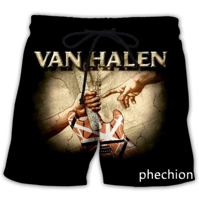 Men/Women Van Halen Band 3D Printed Casual Shorts Streetwear Men Loose Sporting Shorts L141 - Premium  from Lizard Vigilante - Just $26.99! Shop now at Lizard Vigilante