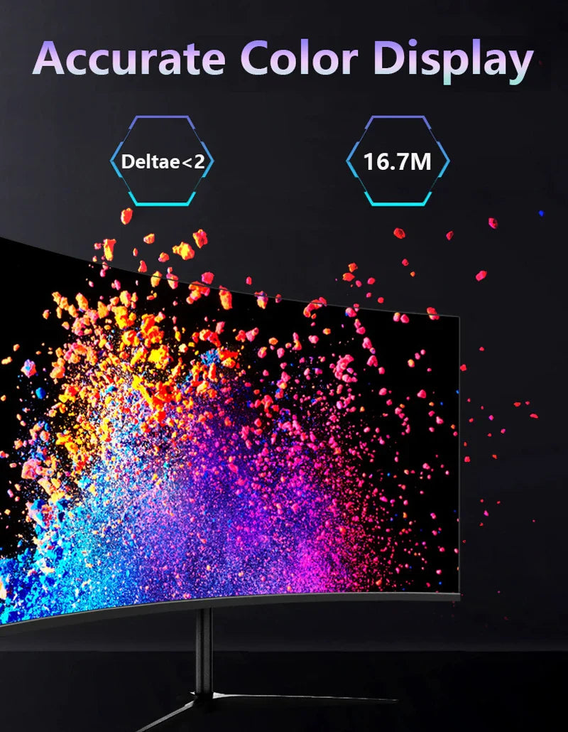 27 Inch VA 165hz Monitors Gamer 1MS 2K QHD 144hz Gaming Monitors PC LCD Curved Screen Monitor for Desktop Displays HDMI DP