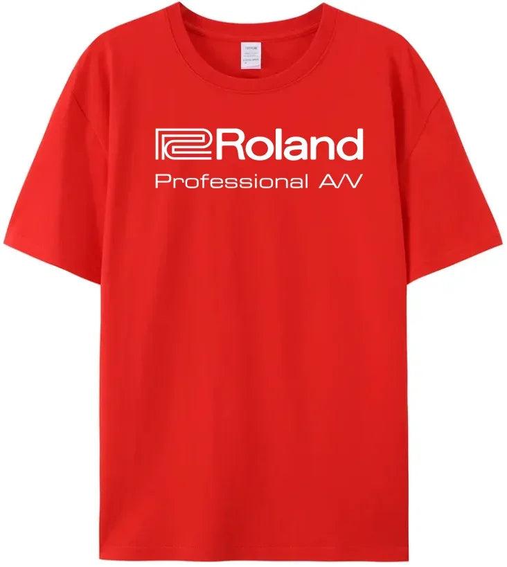 Roland Piano Print T-shirt Cool Trendy 100％ Cotton Top Tee with Cool Men's Brand - Lizard Vigilante